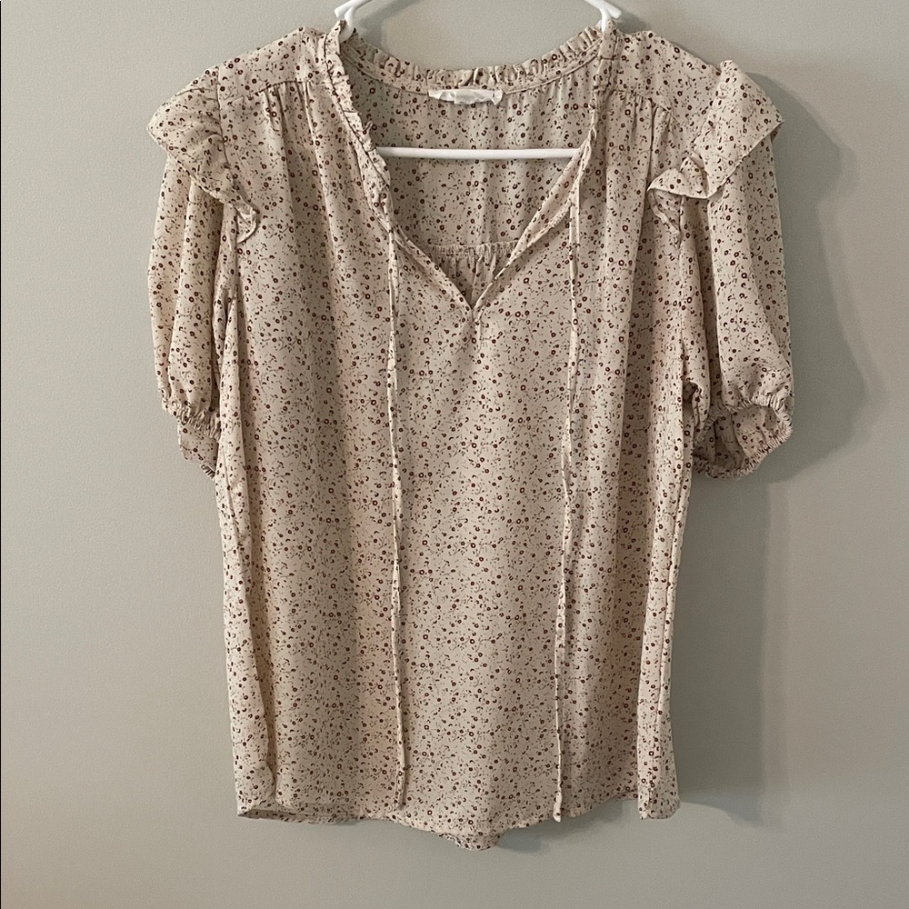 Mine Cream Floral Blouse